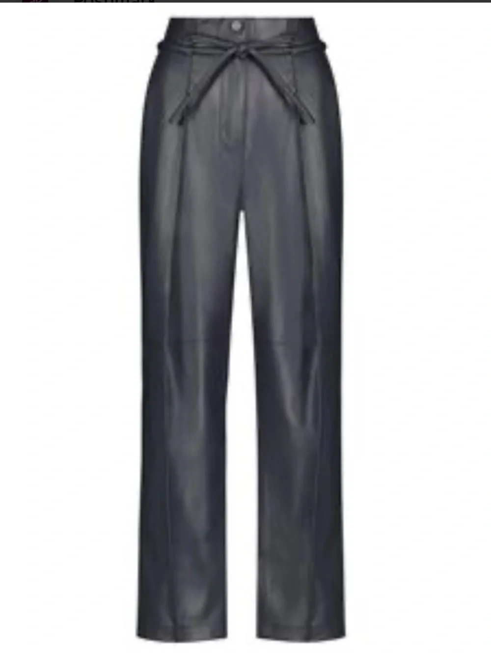 Nwt MAYSON the label Vegan Leather Pant in Black periscope 4 wide leg pleated